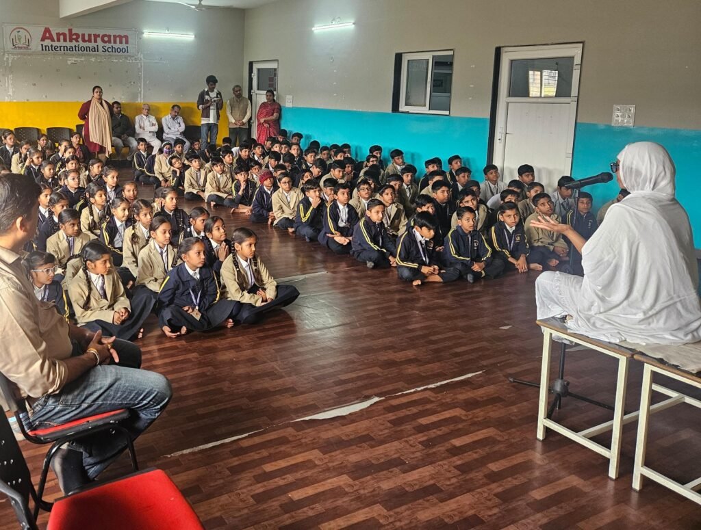 झाबुआ कल्पदर्शिता श्रीजी महाराज सा. का अंकुरम इंटरनेशनल स्कूल में आगमन